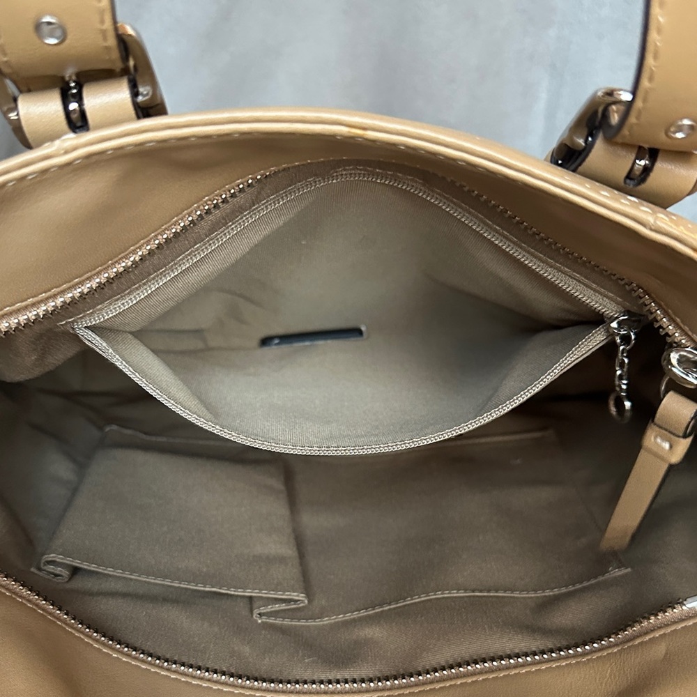Coach F11201 Camel Tan Leather Shoulder Bag HML Lunch Tote New with Tags - Picture 9 of 16